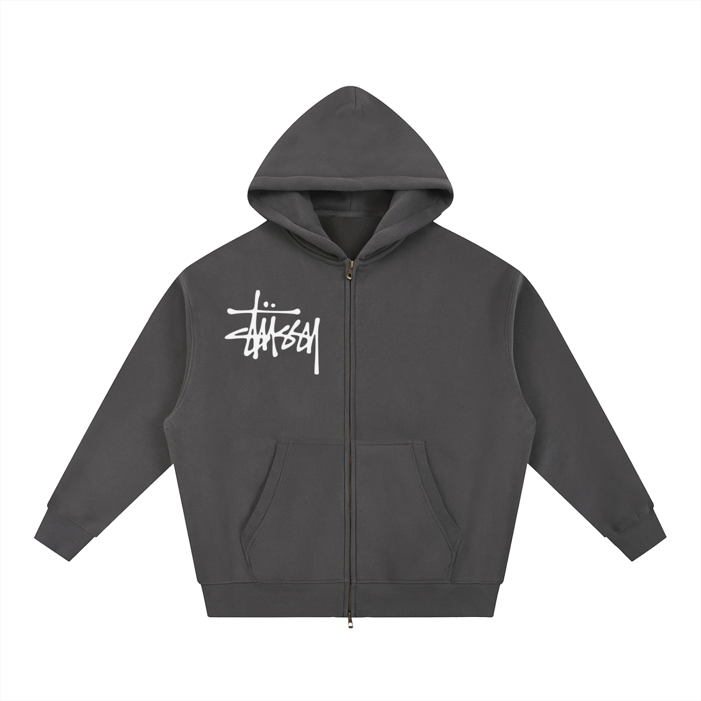 Stuzzy Oversized Fleece Boxy Hoodie