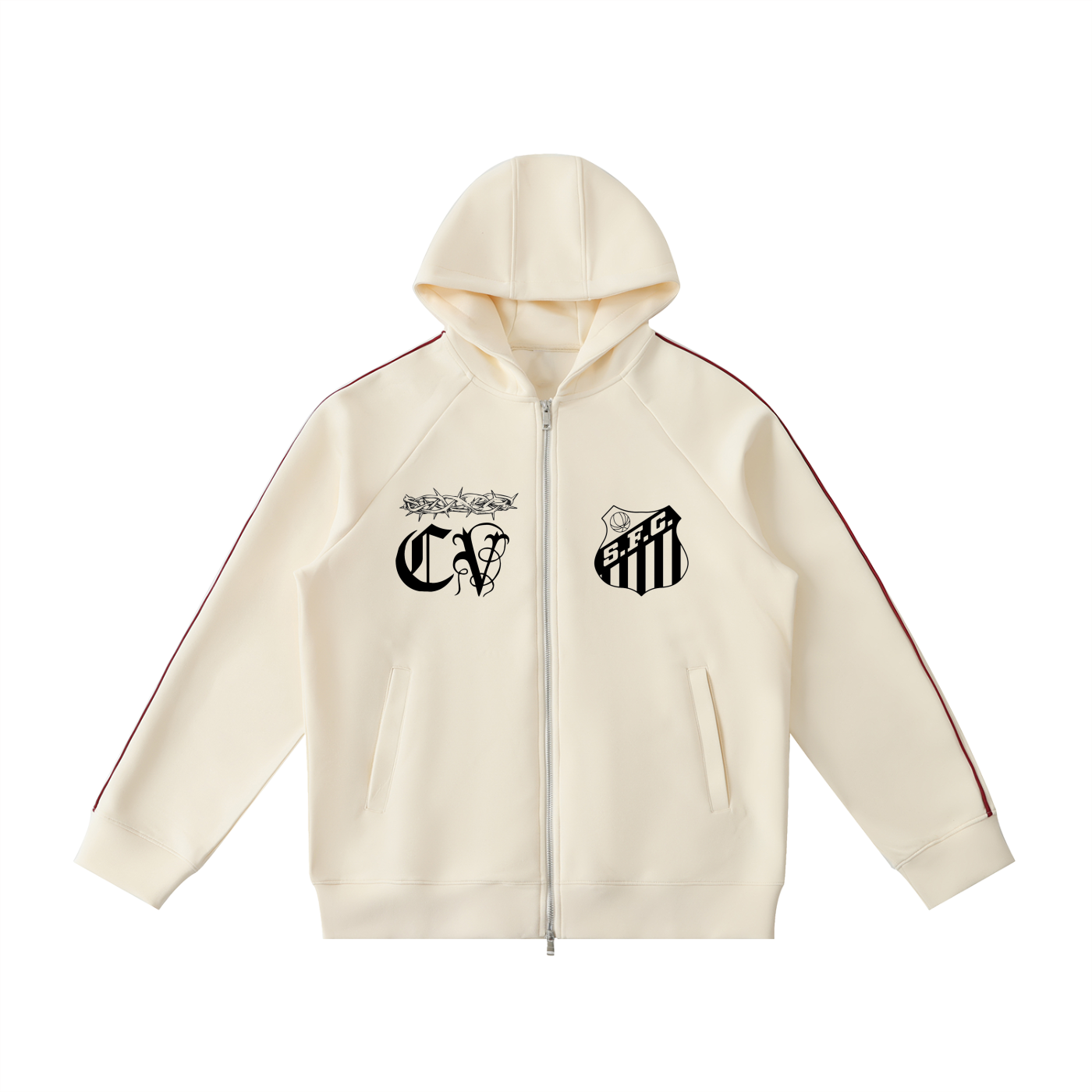 Heavyweight Raglan Sleeve Zip Hoodie