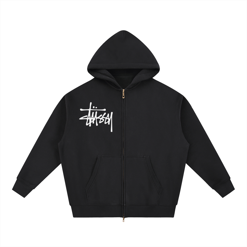 Stuzzy Oversized Fleece Boxy Hoodie